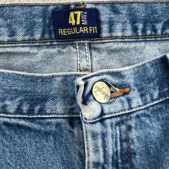 Wrangler Mens Jeans Size 33x32 Regular Fit Straight Leg Blue Ddenim 47MWCSV - Picture 3 of 12